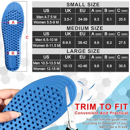 Ailaka Height Increase Insoles for Men Women, Honeycomb Shock Absorbing Cushion Shoe Height Insoles Men Women, Replacement Sports Shoe Inserts - Image 4