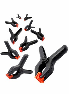 KASTWAVE 10-Pack 3.5 Inch Nylon Spring Clamps Plastic Woodworking Photo Studio Backdrop Clips, DIY Tools Muslin Backdrops Clamp Clips for Studio  - Image 1