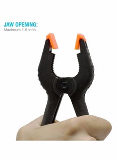 KASTWAVE 10-Pack 3.5 Inch Nylon Spring Clamps Plastic Woodworking Photo Studio Backdrop Clips, DIY Tools Muslin Backdrops Clamp Clips for Studio  - Image 4
