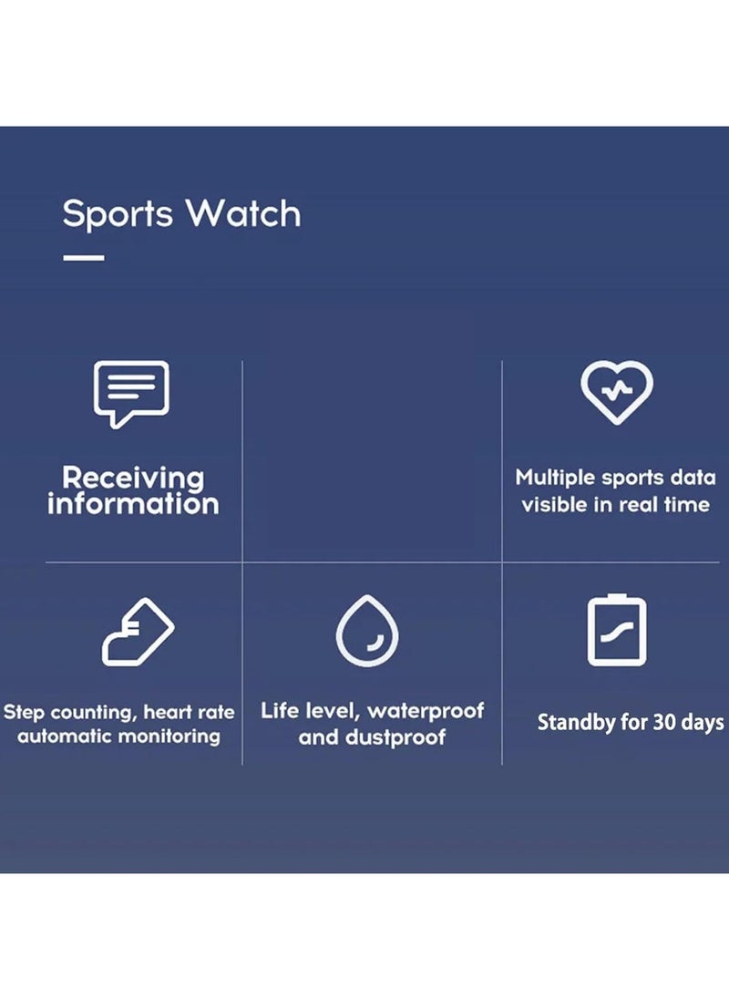 AROAQ - Y68 Fitness Tracker with Step Counter, Alarm, Incoming Message - Image 1