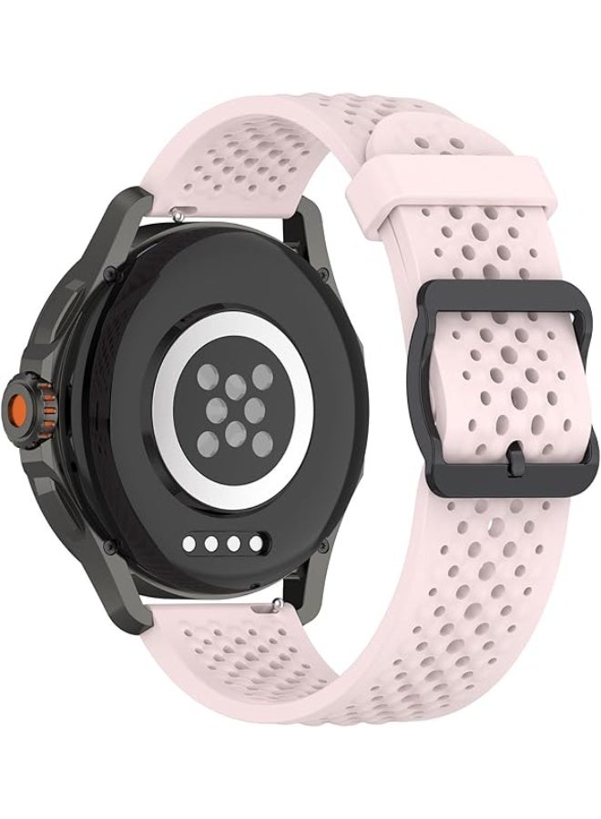 Silicone Bands Compatible with Huawei GT5/GT5Pro/GT4/GT3/GT2 46mm, 22mm Soft Replacement Strap for Huawei GT 5/4 46mmBand Women Men pink - Image 1