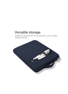 Laptop Case Sleeve for 13 inch Microsoft Surface Pro 11/10/9/8/X/7+/7/6/5/4/3/2/1, Microsoft Surface Laptop Go 3/2/1, MacBook Air 11, MacBook 12, Waterproof Tablet Cover Bag with Handle--Blue