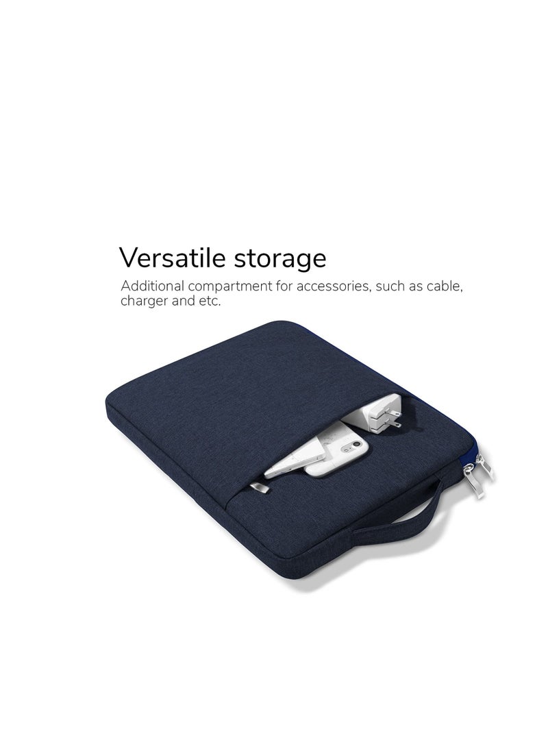 Generic - Laptop Case Sleeve for 13 inch Microsoft Surface Pro 11/10/9/8/X/7+/7/6/5/4/3/2/1, Microsoft Surface Laptop Go 3/2/1, MacBook Air 11, MacBook 12, Waterproof Tablet Cover Bag with Handle--Blue - Image 1