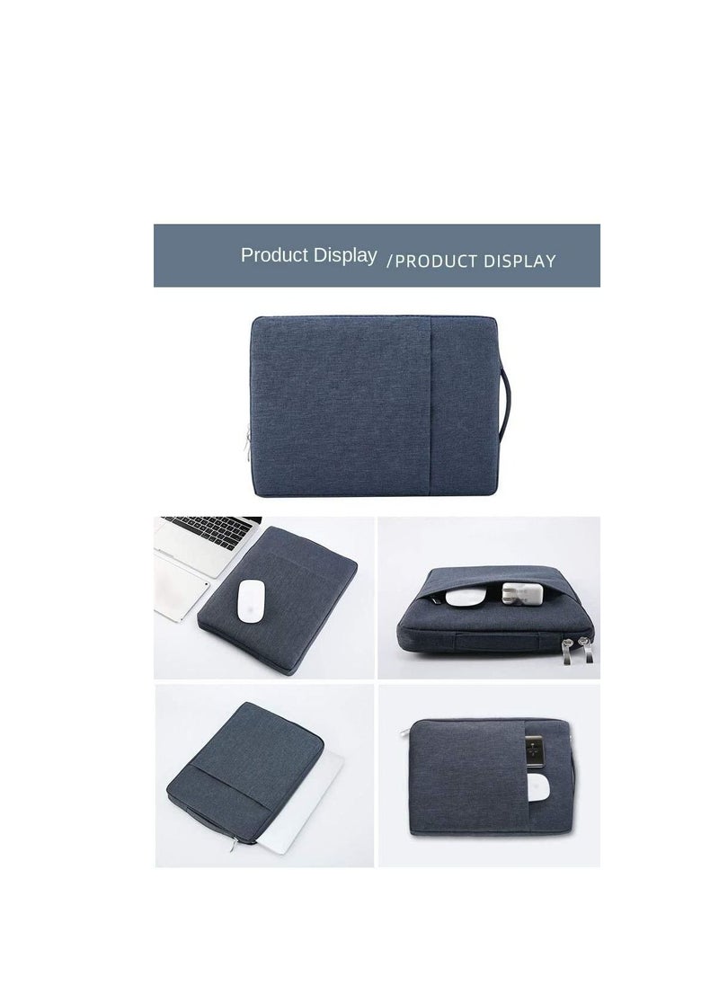 Generic - Laptop Case Sleeve for 13 inch Microsoft Surface Pro 11/10/9/8/X/7+/7/6/5/4/3/2/1, Microsoft Surface Laptop Go 3/2/1, MacBook Air 11, MacBook 12, Waterproof Tablet Cover Bag with Handle--Blue - Image 1