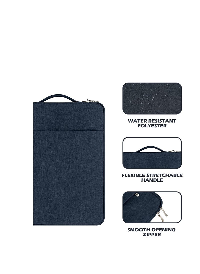 Generic - Laptop Case Sleeve for 13 inch Microsoft Surface Pro 11/10/9/8/X/7+/7/6/5/4/3/2/1, Microsoft Surface Laptop Go 3/2/1, MacBook Air 11, MacBook 12, Waterproof Tablet Cover Bag with Handle--Blue - Image 1