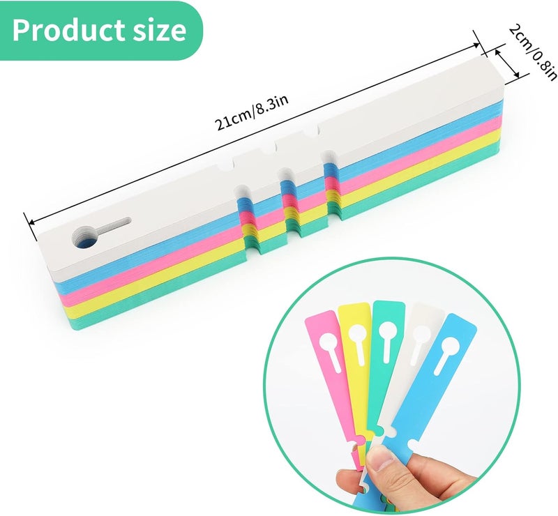 KINGLAKE 200 Pcs Plastic Plant Tree Tags Nursery Garden Lables 2x20cm Wrap Around Hanging Tags Nursery Garden Stakes Large Writing Surface Multicolord - Image 2