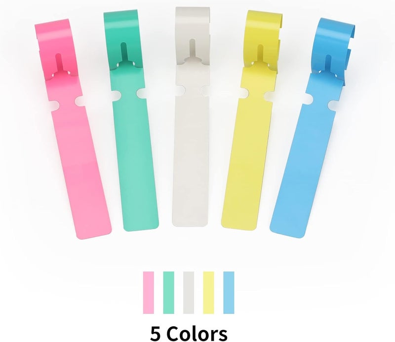 KINGLAKE 200 Pcs Plastic Plant Tree Tags Nursery Garden Lables 2x20cm Wrap Around Hanging Tags Nursery Garden Stakes Large Writing Surface Multicolord - Image 4