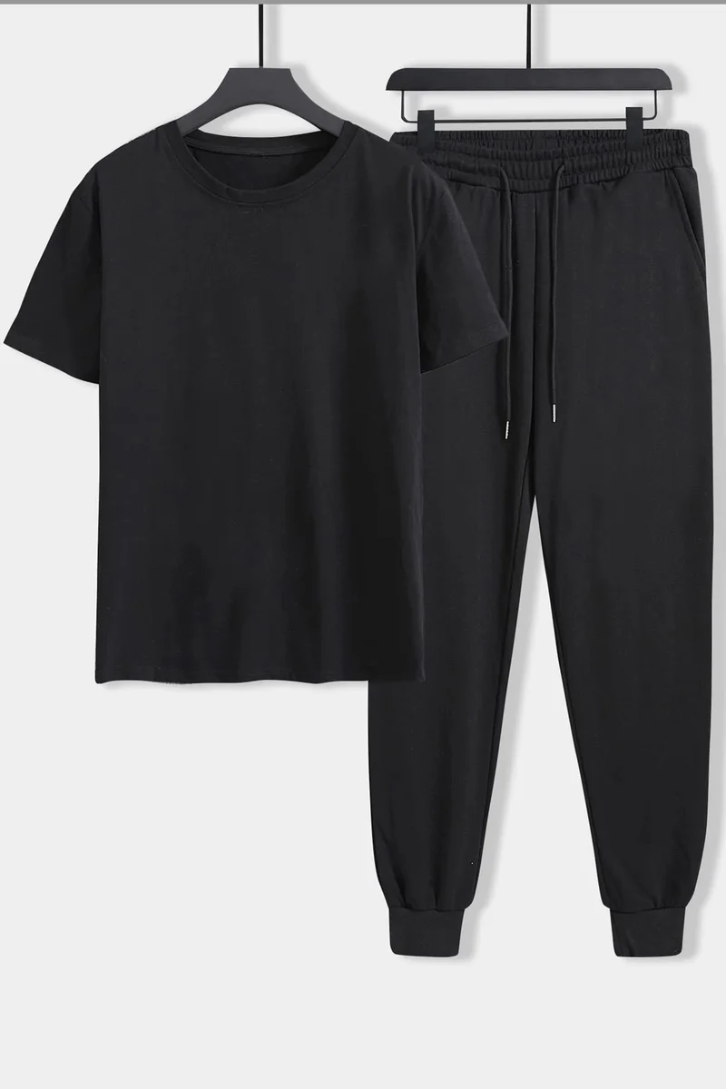 ONLYTRENDWEAR Unisex Is Not Just 2-Piece Tracksuit Set L. Black