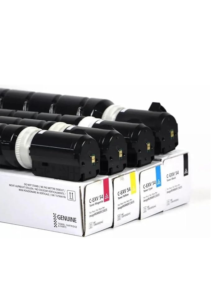 Terabyte C-EXV 54 Full Combo Set This Compatible toner cartridge is suitable for Printer Canon Image Runner - IR Adv C3025 IR Adv C3125 IR Adv C3226 CEXV 54 Black Cyan Magenta Yellow - Image 3