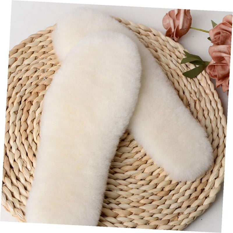 Winter Thermal Insulated Boot Insoles Sheepskin Fuzzy Fluffy Size 41 For Men - Image 4