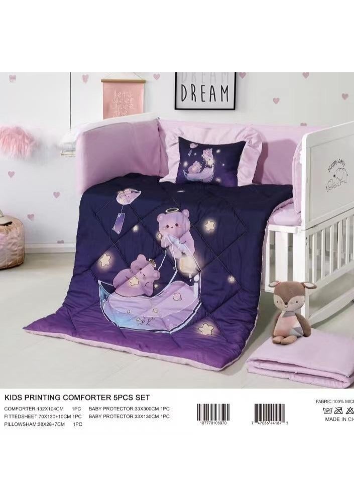 Horse Children's bed railing mattress, 5 pieces, summer, to give your child comfort 