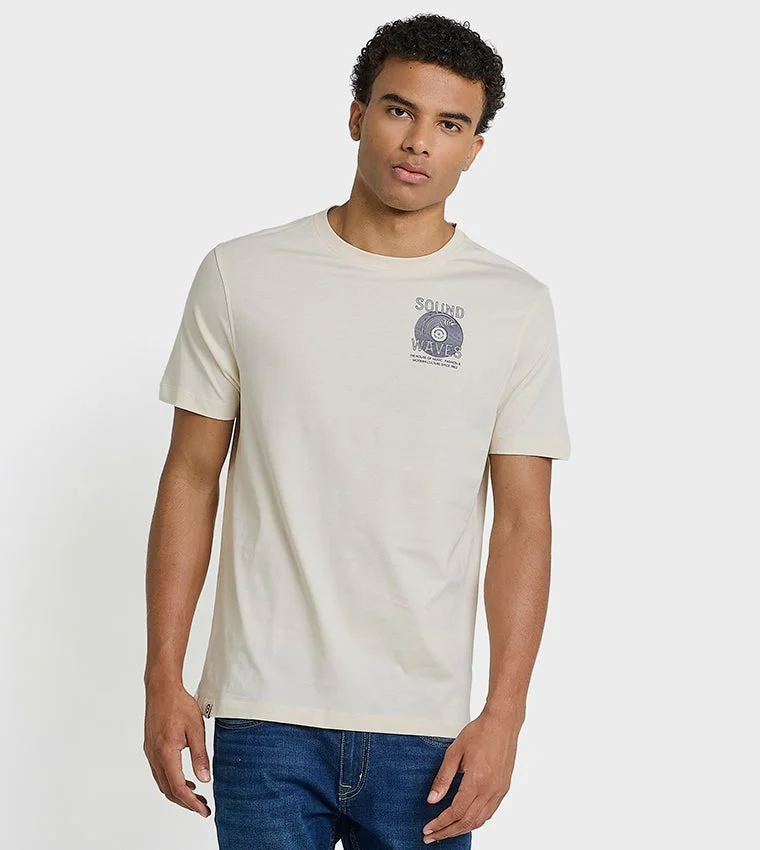 بين شيرمان Ben Sherman Men's Crew Neck Short Sleeve Printed T-Shirt