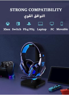 XnYao SY830MV Stereo Gaming Headset for PS5 PS4, PC, Xbox One Controller, Noise Cancelling Over Ear Headphones with Mic, LED Light, Bass Surround, Soft Memory Earmuffs Wired Over-Ear Gaming Headphones  - Image 2