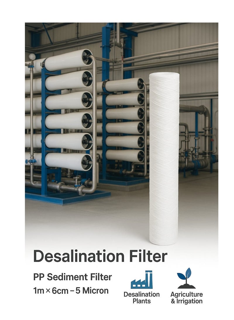 PP Sediment Filter 1M X 6CM 5 Micron 5 Pack For Desalination Hotels Agriculture - Image 5