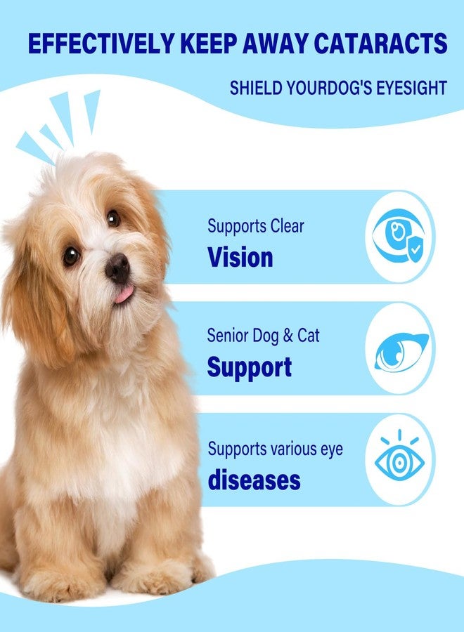 VivaElixir Eye Supplements for Dogs - Vision Support Soft Chews with Lutein, DHA & Vitamin C | 120ct Salmon Flavor Tear Stain Chews | Cataract & Dry Eye Relief Supplement (90 Ct) - Image 2