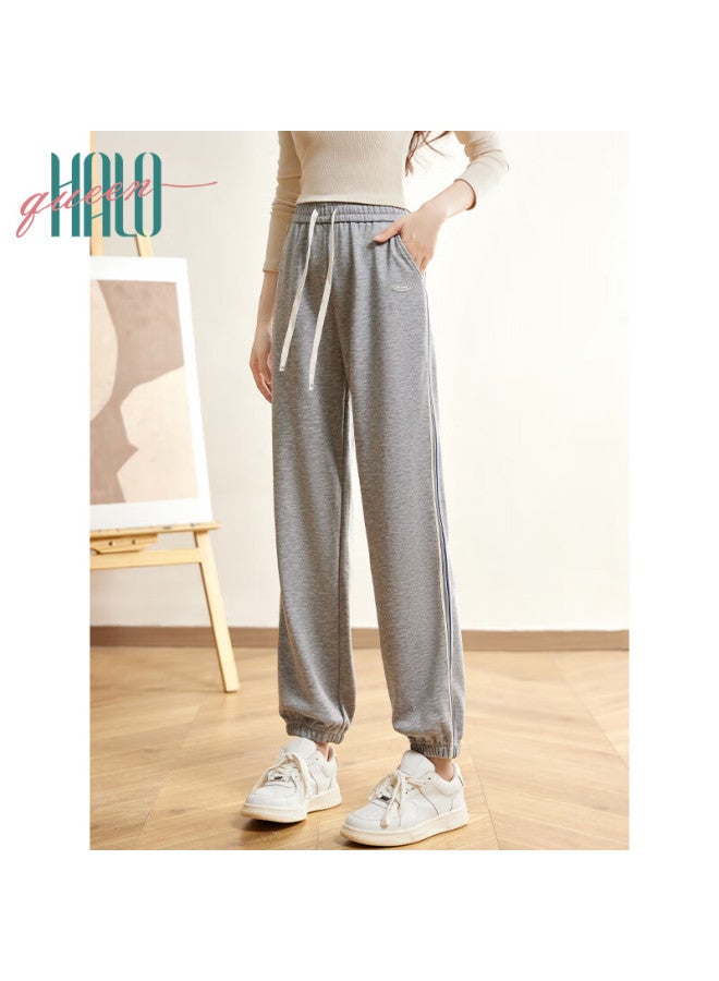 HALOQUEEN Halo Queen Women's Casual Pants Spring Autumn Side Striped Color Block Drawstring Elastic Waist Loose Fit Summer Wide Leg Sports Pants New Product H143r1011 - Image 4