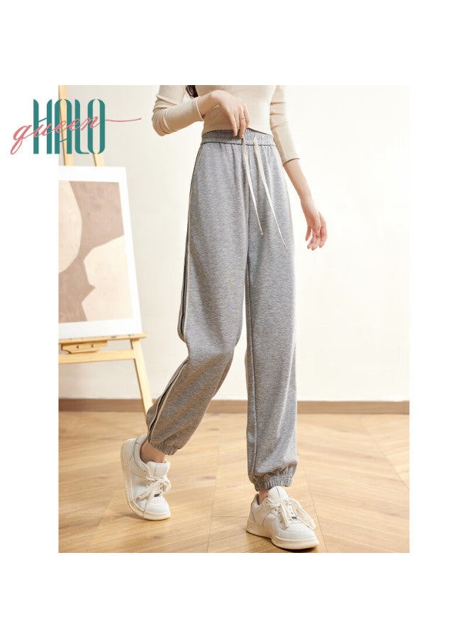 HALOQUEEN Halo Queen Women's Casual Pants Spring Autumn Side Striped Color Block Drawstring Elastic Waist Loose Fit Summer Wide Leg Sports Pants New Product H143r1011 - Image 2