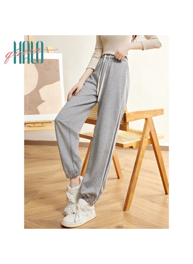 HALOQUEEN Halo Queen Women's Casual Pants Spring Autumn Side Striped Color Block Drawstring Elastic Waist Loose Fit Summer Wide Leg Sports Pants New Product H143r1011 - Image 1