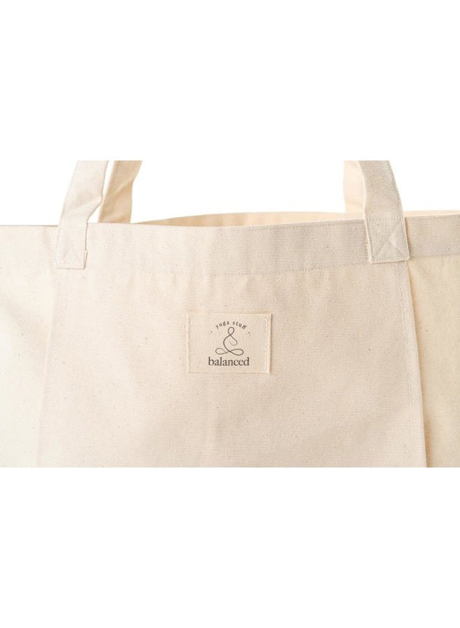 Balanced Yoga Stuff Mat Tote Bag – Cotton Canvas Yoga Mat Carrier – Eco-Friendly & Durable Yoga Mat Holder for Gym, Pilates, Travel, or Studio Use - Image 5