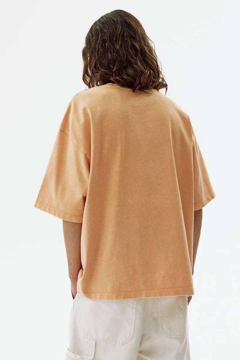 H&M  Oversized Fit Printed cotton T-shirt for Men | Best Price UAE