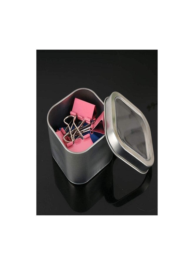 KisSealed Square Metal Tins with Window Lids,15-Pack Empty Square Silver Tins for Candle Making, Candies, Gifts & Treasures (4 OZ) - Image 4