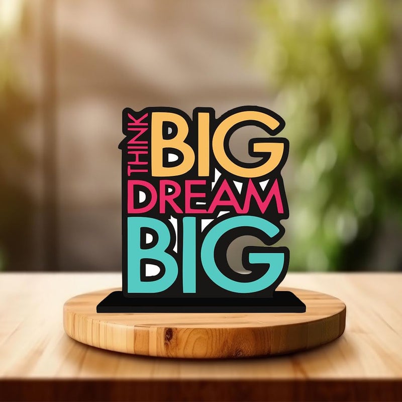 300Sparkles Wooden Showpiece Motivational Quotes for Study Table Kids Room Office Desk Home Decoration Living Room Modern Gifting Showpiece Item WS02 - Image 1