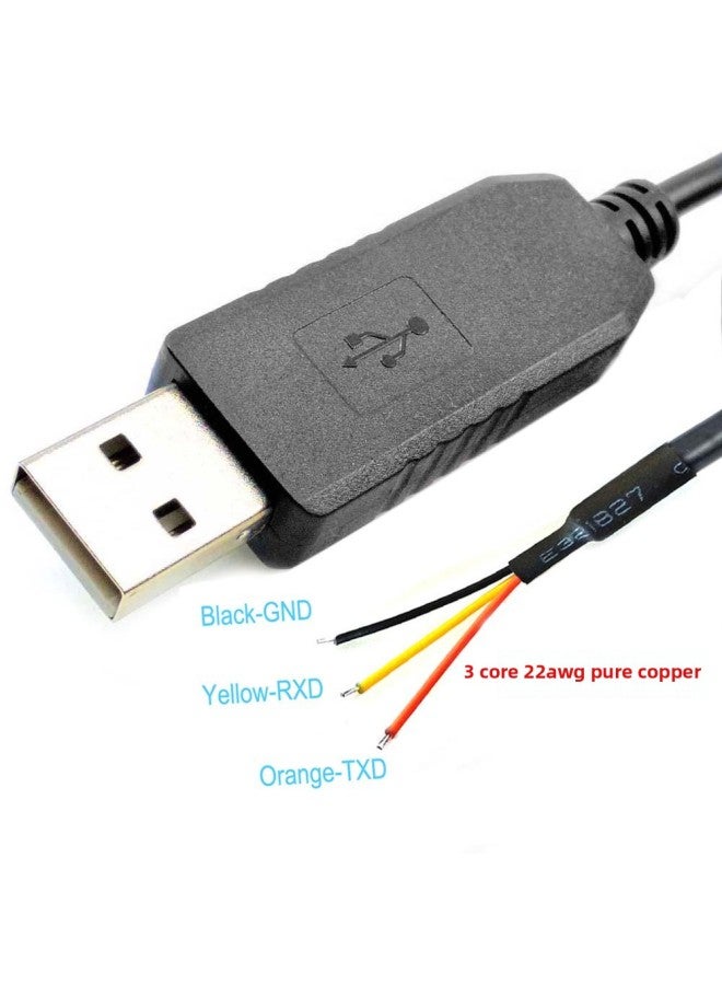 CH340 USB UART TTL 3V3 Serial Debug Line Program Line Upgrade Line Download Line Configuration Line-Color:3 Core 22awg 30cm Or Personalized - Image 1