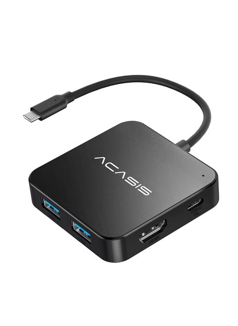 USB C Hub, Multi-Port USB Type-C Hub with 4K HDMI, Power Delivery 100 W | 3 USB 3.0 Port | 1 Type-C 3.0 Port | USB Splitter Adapter for MacBook, Mac Mini, XPS, Laptop and USB C Devices (0.5ft)