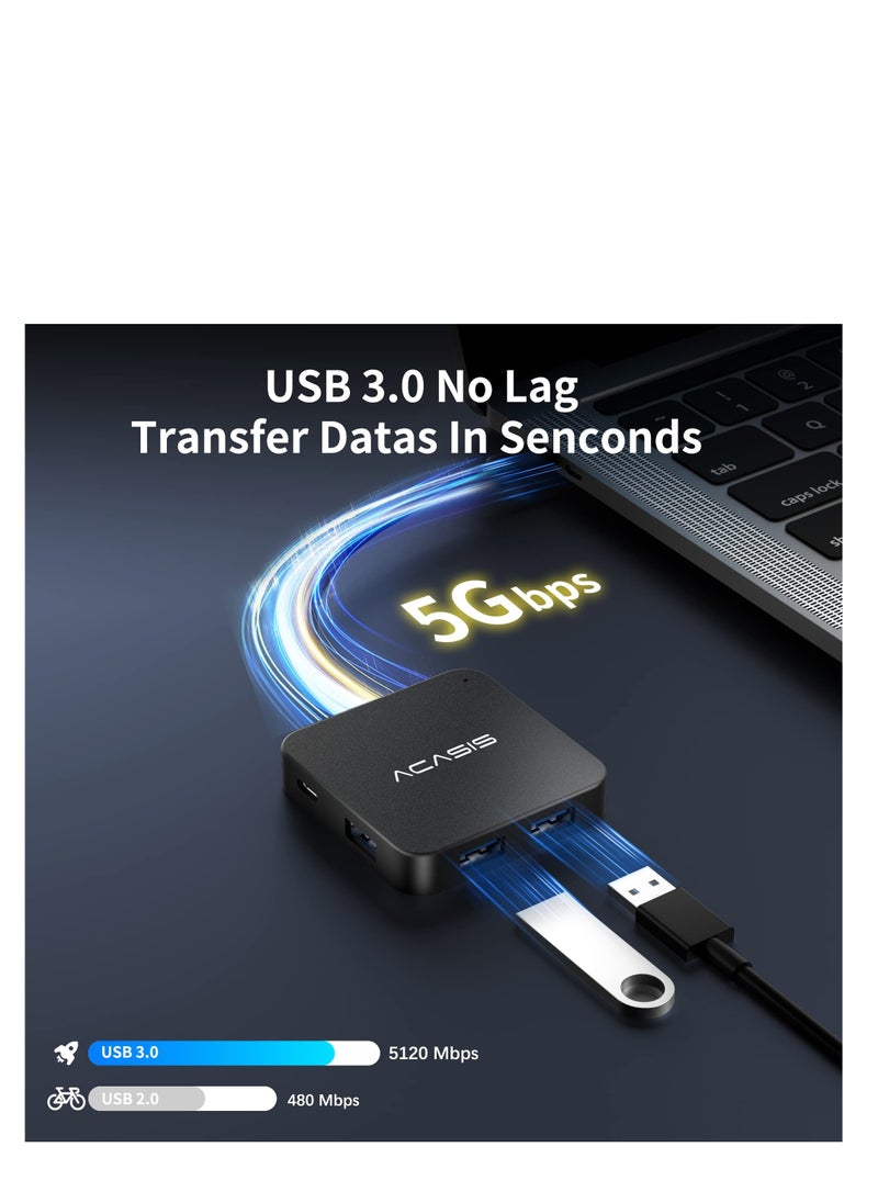 SYOSI - USB C Hub, Multi-Port USB Type-C Hub with 4K HDMI, Power Delivery 100 W | 3 USB 3.0 Port | 1 Type-C 3.0 Port | USB Splitter Adapter for MacBook, Mac Mini, XPS, Laptop and USB C Devices (0.5ft) - Image 1