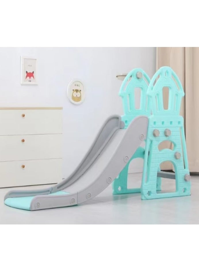 فول جوي زحليقه اطفال مع طوق كرة السلة، 2 في 1  زحليقه للأطفال الصغار والأولاد والبنات المتسلقين، ألعاب داخلية وخارجية - Image 1