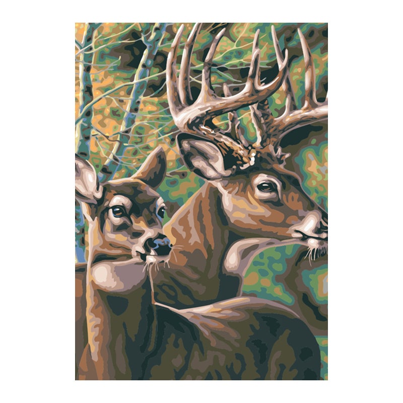 DIY Oil Painting on Canvas Paint by Number Kit Cute Animal Pattern Craft Hand-Painted Home Wall Decor for Adults Kids Beginner Gift 16 x 20 Inch Frameless - Image 1