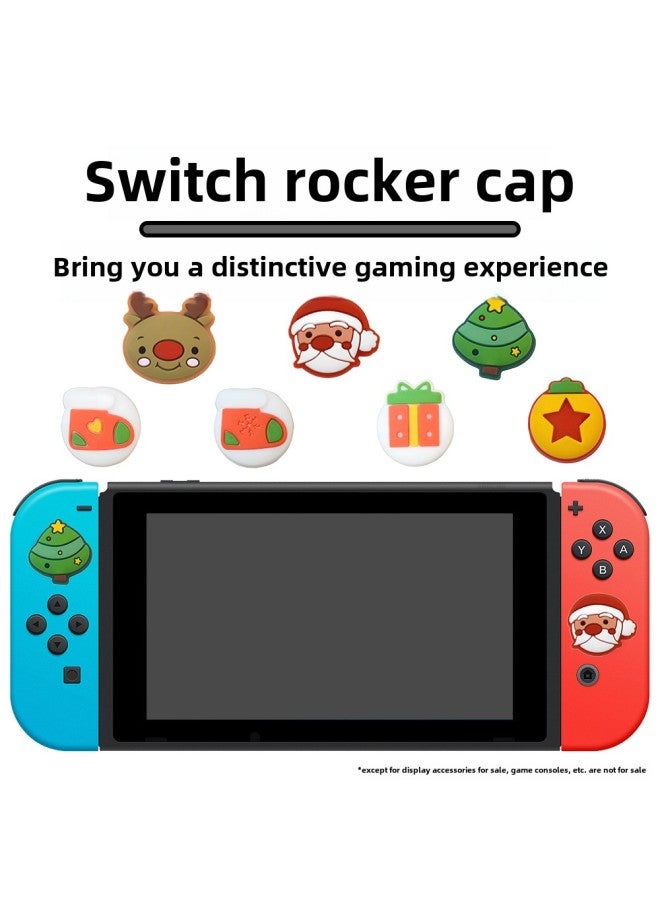 Switch Rocker Cap Theme Silicone Rocker Cap Two Pack Suitable For NS Handle Button Protective Cover-Product Color:Snowflake Shoes 2 Pack Transparent Small Box - Image 2