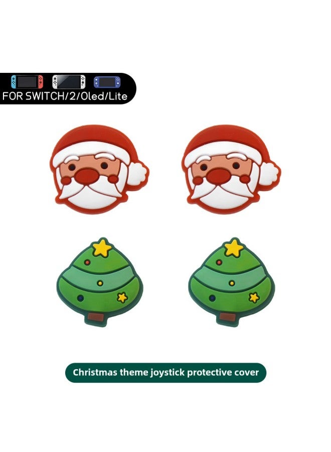 Switch Rocker Cap Theme Silicone Rocker Cap Two Pack Suitable For NS Handle Button Protective Cover-Product Color:Snowflake Shoes 2 Pack Transparent Small Box - Image 4