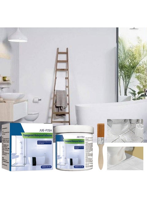 Transparent Waterproof Adhesive Transparent Waterproof Glue with Brush Waterproof Insulating Sealant Glue Polyurethane Waterproof Coating Multipurpose Anti-Leakage Agent Transparent Waterproof Coating