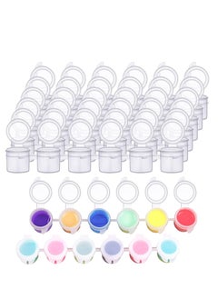 Y&D Empty Paint Pots with Lids, Clear Cup Pot Easy to Open Painting Arts Crafts for Kids Classroom School Art Supplies 5 ml 36 Strips  - Image 1