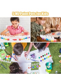 Y&D Empty Paint Pots with Lids, Clear Cup Pot Easy to Open Painting Arts Crafts for Kids Classroom School Art Supplies 5 ml 36 Strips  - Image 4