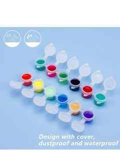 Y&D Empty Paint Pots with Lids, Clear Cup Pot Easy to Open Painting Arts Crafts for Kids Classroom School Art Supplies 5 ml 36 Strips  - Image 5