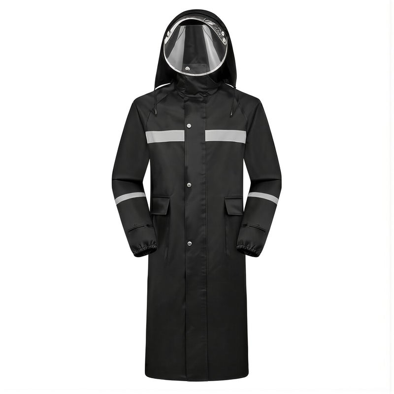 Upgrade Double Layer Rain Coat Oxford Fabric Clear Face Shield Waterproof Breathable - Image 1