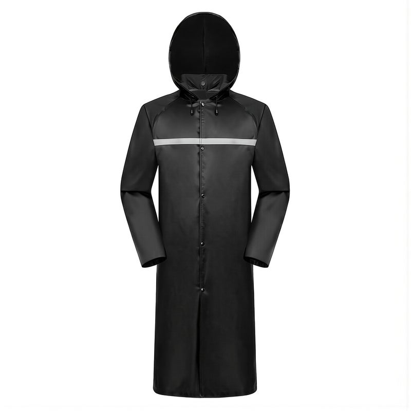 Upgrade Double Layer Rain Coat Oxford Fabric Clear Face Shield Waterproof Breathable - Image 2