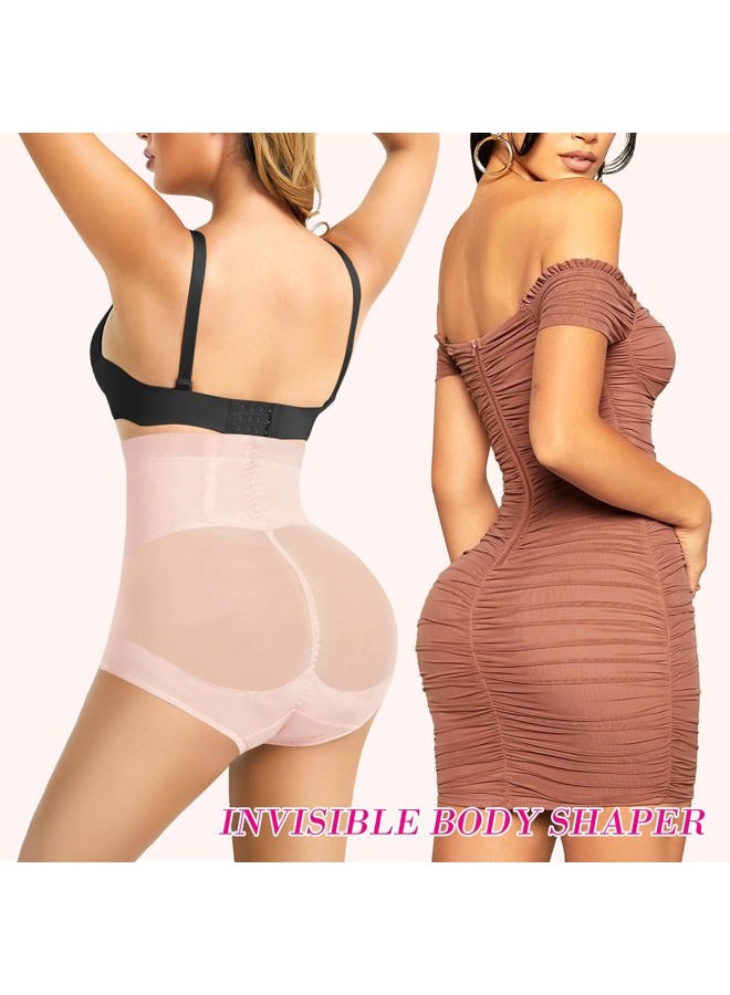 Nebility Womens' Tummy Control High Waist Trainer Body Shaper, Beige, XL - Image 2