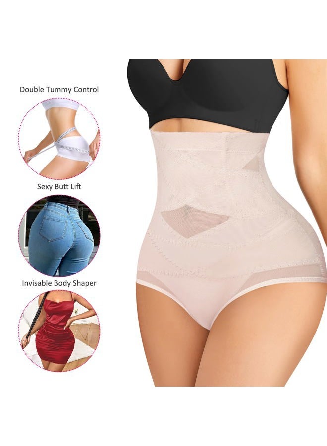 Nebility Womens' Tummy Control High Waist Trainer Body Shaper, Beige, XL - Image 3