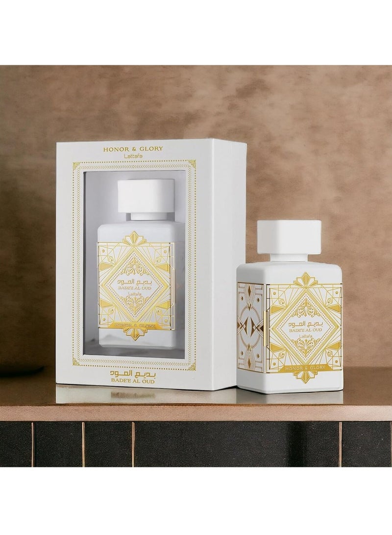 Lattafa Badih Al Oud Honor & Glory Eau de Parfum for Unisex 100ml - Image 4
