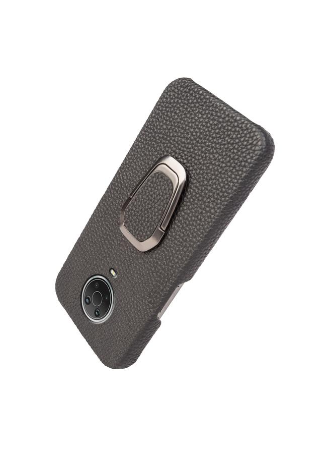erorex Case For Nokia G20 Ring Holder Litchi Texture Genuine Leather Phone Case - Image 5