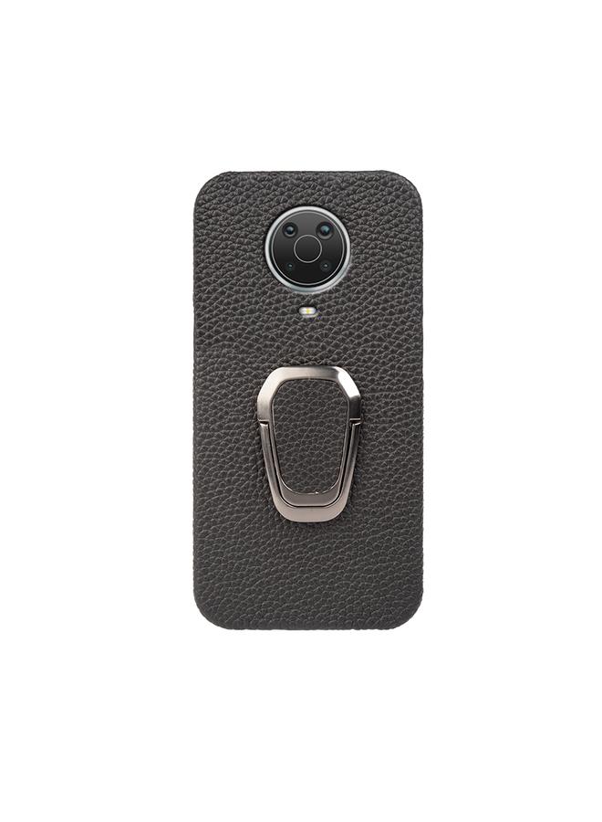 erorex Case For Nokia G20 Ring Holder Litchi Texture Genuine Leather Phone Case - Image 2