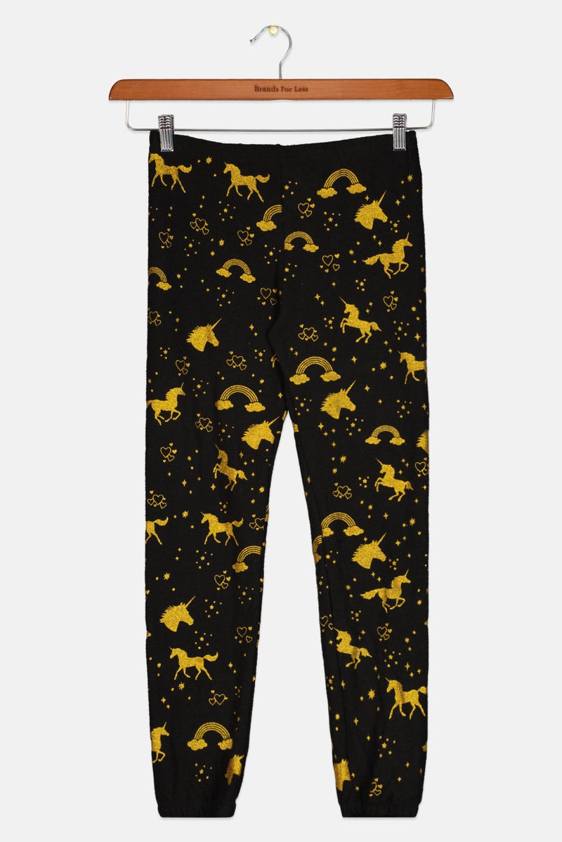 Chaser Kids Girl Allover Print Pull On Pajama, Multicolor - Image 1