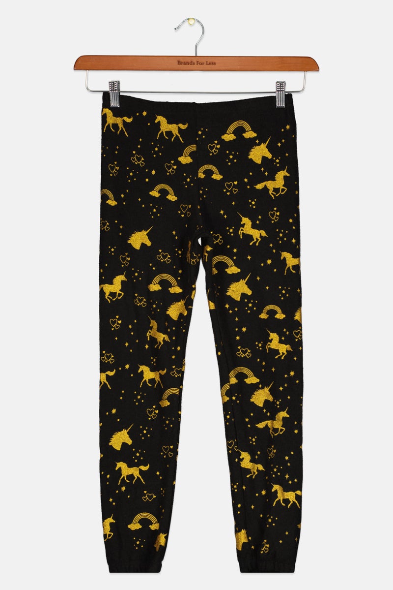 Chaser Kids Girl Allover Print Pull On Pajama, Multicolor - Image 2
