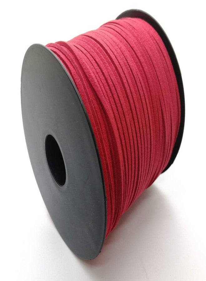 Pamir Tong Red Suede Cord for Jewelry Making - 2.6mm x 100 Yards - Faux Leather Cords Versatile Suede String for DIY Bracelets, Necklaces, Crafts,Dream Catcher Supplies,Hat &Walking Stick - Image 2