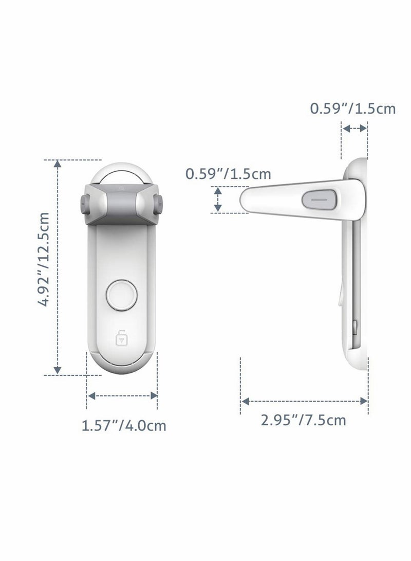 Childproof Door Lever Lock 1 Pack Baby Proofing Handle Child Safety Easy to Install and Use Adhesive no Tools Need or Drill Remove White - Image 3