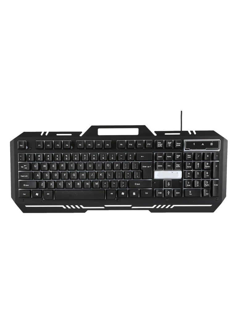 Wired Gaming Keyboard – RGB Backlit Mechanical Keyboard for PC and Laptop – Black  - Image 1