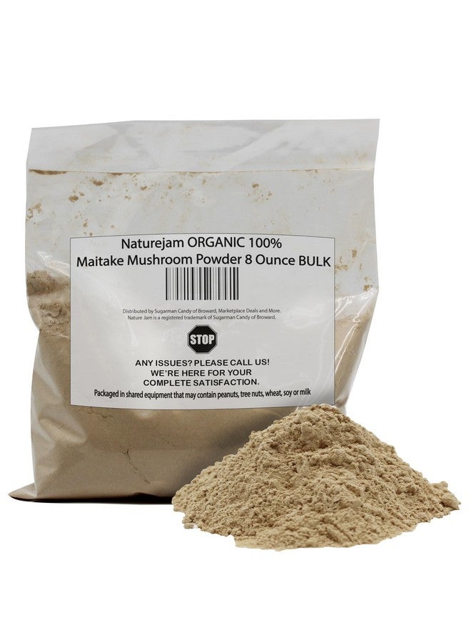 Naturejam Organic Maitake Mushroom Powder 8 Ounces Bulk-Premium Culinary Grade for Smoothies, Latte and Baking-A Great Coffee Substitute 150-200 Servings - Image 1